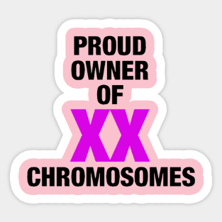 Feminist XX Chromosomes Sticker